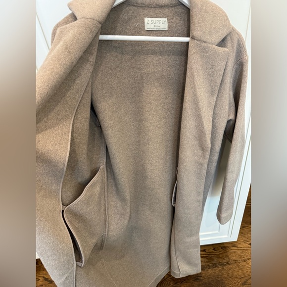 Z SUPPLY Mason Luxe Coat – Taupe – Size Small – Excellent Condition 🤎 - Picture 12 of 13